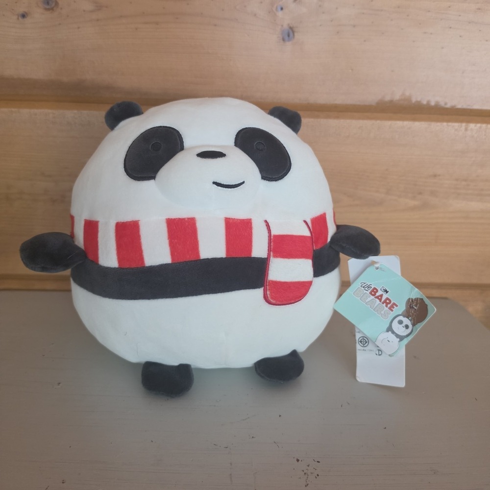 2023 Miniso 10" We Bare Bears Panda Plush With Tags Cartoon Network Rare HTF